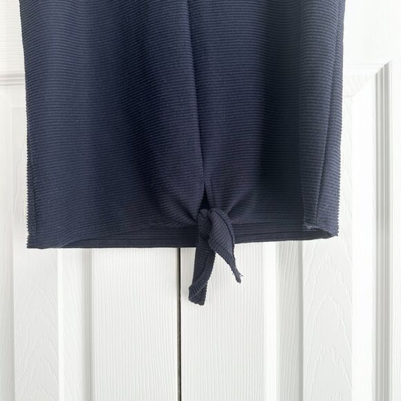 Loft Tank Sweater Size SP Navy Sleeveless Tie Front - Picture 3 of 9